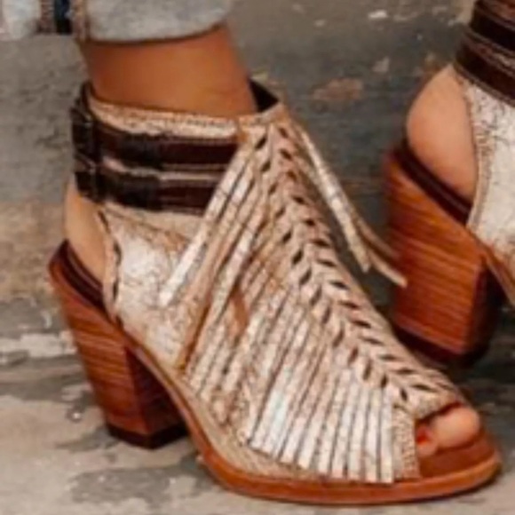 LIBERTY Black Shoes - Liberty Black Leather Handmade Open Toe Crackle Barbara Booties New